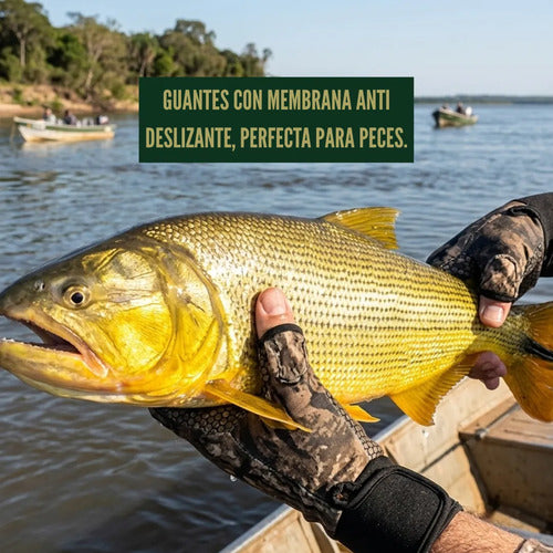 Guantes de Caceria y Pesca Antideslizante Con Dedos Abatibles