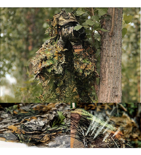 Capa Traje De Camuflaje Con Hojas 3d De Caceria O Fotografia
