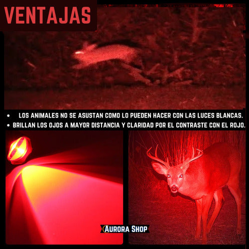 Linterna De Caza Táctica Luz Roja