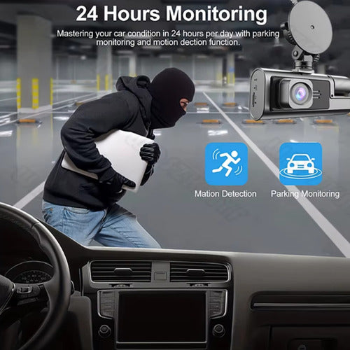 Camara Para Auto Dashcam Grabadora Frontal Y Trasera + 64 Gb