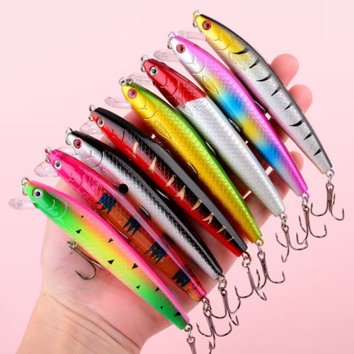 Señuelos Pack Artificiales Cebos De Pesca Variados Minnow Variados