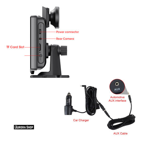 Pantalla Multimedia Carplay Universal Camara Frontal + 64 Gb
