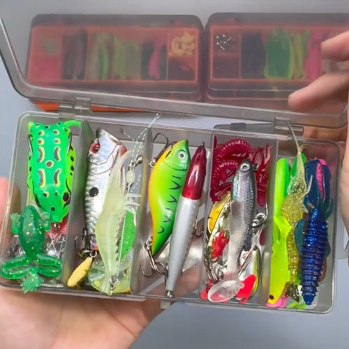 Kit Pesca Señuelos Cebos Pesca Set De Salda Dulce 136 Piezas 136 Piezas