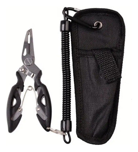 Pinza Alicate Multiuso De Pesca Con Funda Saca Anzuelos