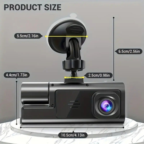 Camara Para Auto Dashcam Grabadora Frontal Y Trasera + 64 Gb