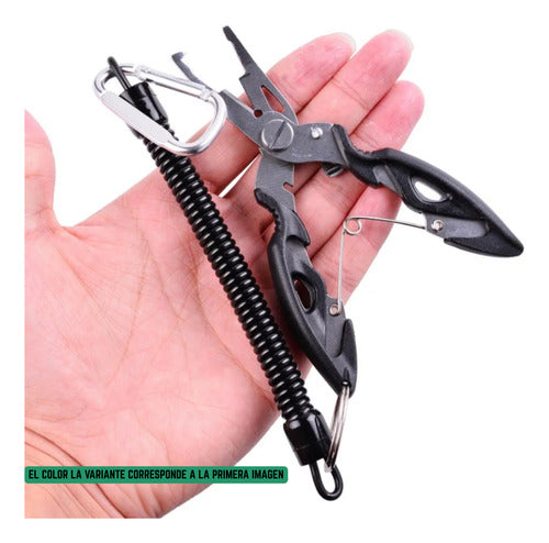 Pinza Alicate Multiuso De Pesca Con Funda Saca Anzuelos