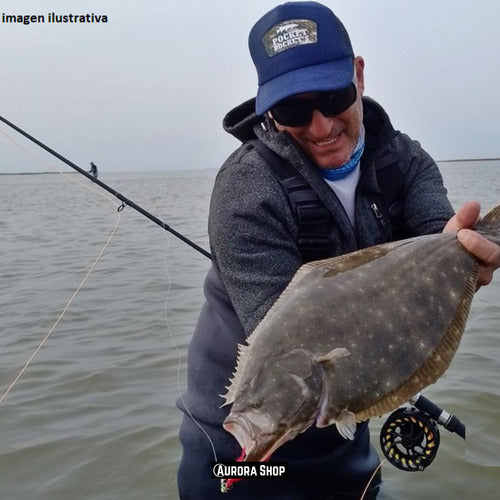 Combo De Pesca Con Mosca Caña Reel Tanza Estuche Moscas Kit