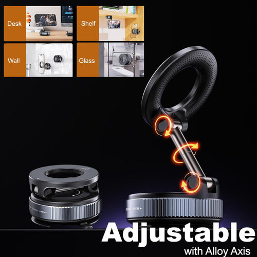 Soporte De Celular Gps Brazo Universal Ajustable Para Auto Blanco