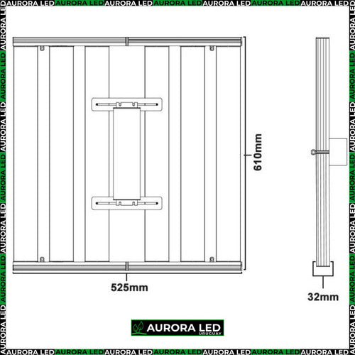 Panel 320 W Led Barras Lámpara Cultivo Indoor Aurora Led 3000k4000k660nm