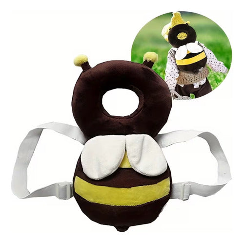 Almohada Almohadón Protector De Cabeza Para Bebé Por Caidas Marrón Oscuro
