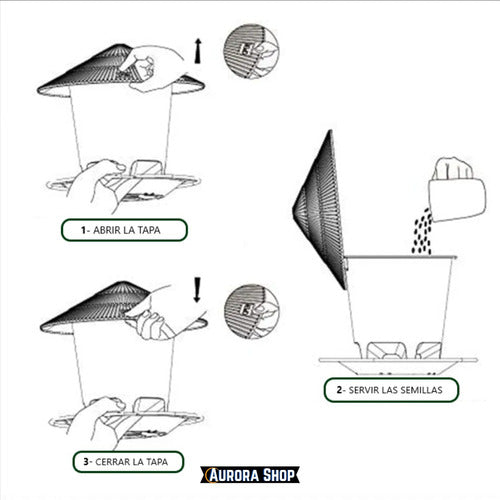 Comederos De Aves Pajaros De Jardin Alimentador O Semillero