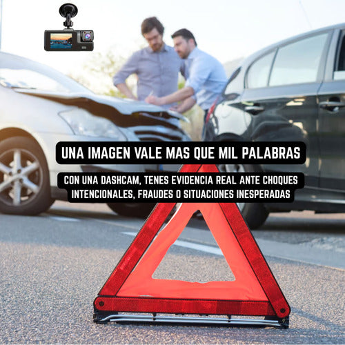 Camara Para Auto Dashcam Grabadora Frontal Y Trasera + 64 Gb