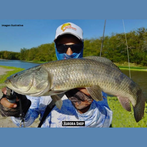 Combo De Pesca Con Mosca Caña Reel Tanza Estuche Moscas Kit