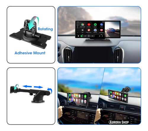 Pantalla Multimedia Carplay Universal Camara Frontal + 64 Gb