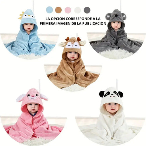 Toalla Para Bebes Con Capucha De Animales Super Adorables Opción 1