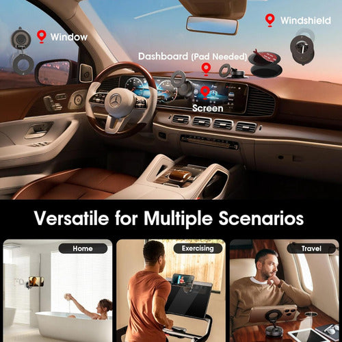 Soporte De Celular Gps Brazo Universal Ajustable Para Auto Blanco