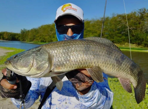 Combo De Pesca Con Mosca Caña Reel Tanza Estuche Moscas Kit