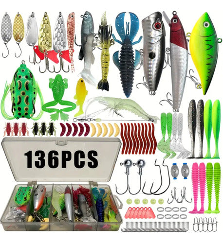 Kit Pesca Señuelos Cebos Pesca Set De Salda Dulce 136 Piezas 136 Piezas
