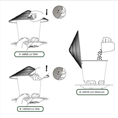 Comederos De Aves Pajaros De Jardin Alimentador O Semillero