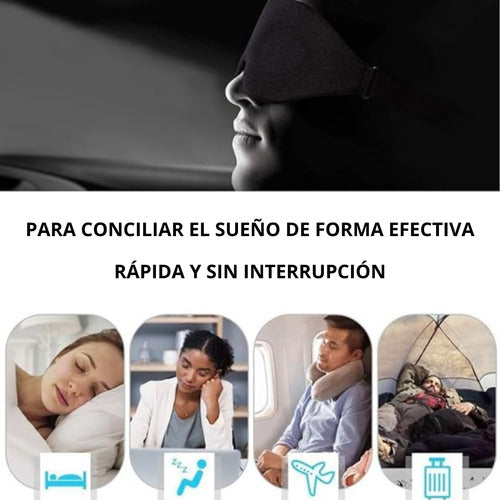 Antifaz Mascara Para Dormir De Tela Ergonómico Cubre Ojos 3d