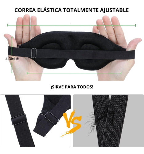 Antifaz Mascara Para Dormir De Tela Ergonómico Cubre Ojos 3d