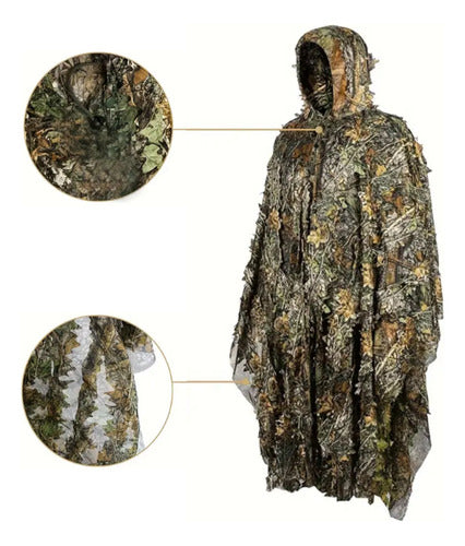Capa Traje De Camuflaje Con Hojas 3d De Caceria O Fotografia