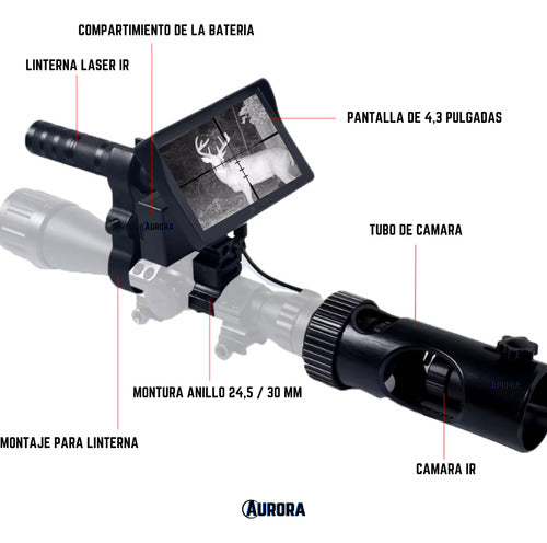 Adaptación Para Mira Telescópica Night Vision Visor Nocturno