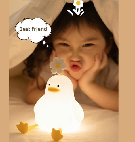 Lampara Veladora Estilo Pato De Goma Recargable Para Niños
