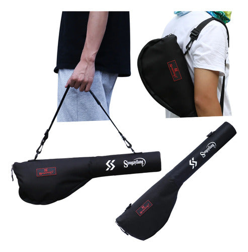Combo De Pesca Con Mosca Caña Reel Tanza Estuche Moscas Kit