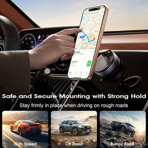 Soporte De Celular Gps Brazo Universal Ajustable Para Auto Blanco