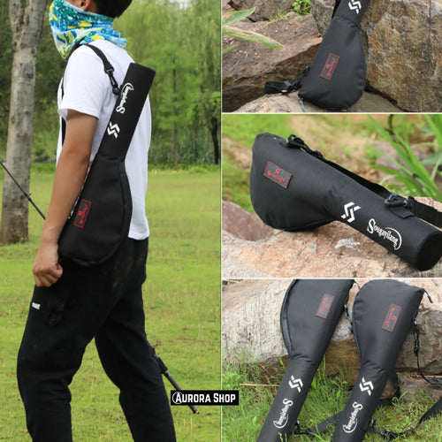 Combo De Pesca Con Mosca Caña Reel Tanza Estuche Moscas Kit