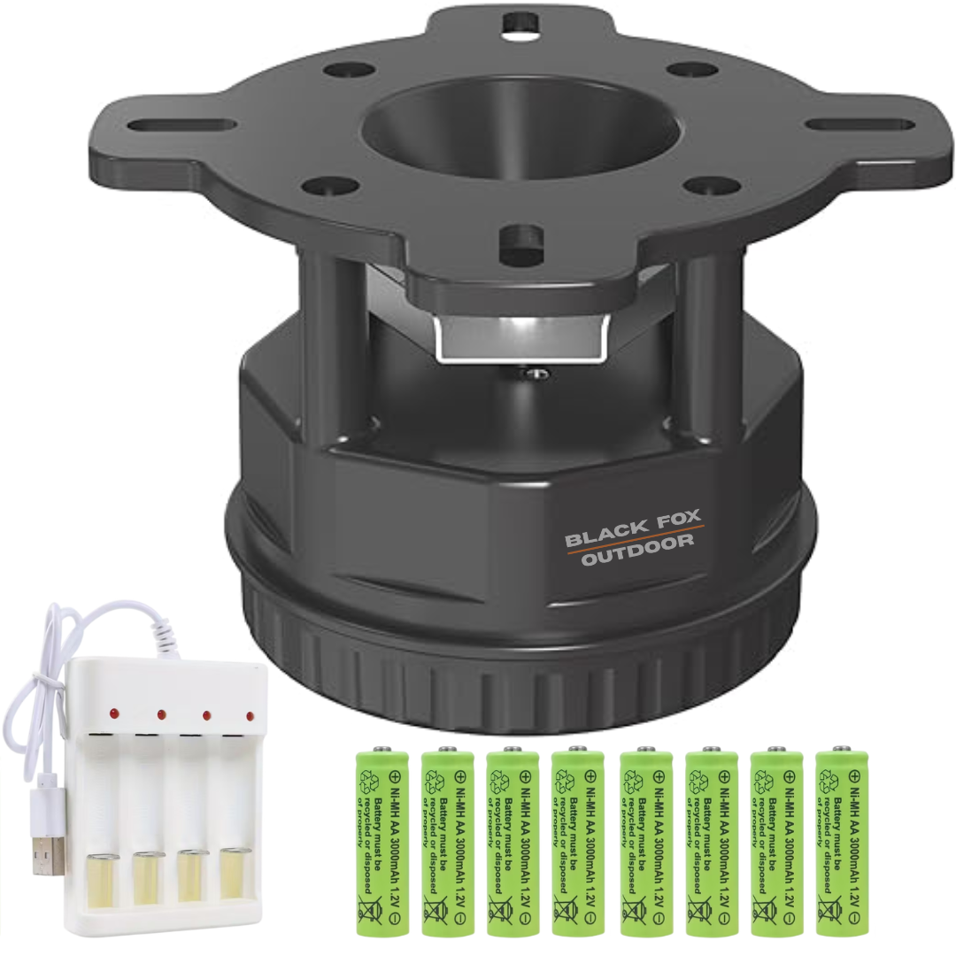 Cebadero para Comedero Motor Automático + 8 Baterias + Cargador