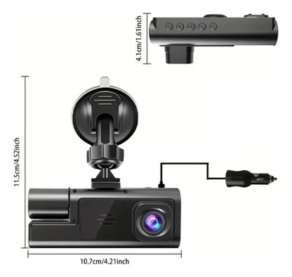Camara Para Auto Dashcam Grabadora Frontal Y Trasera + 64 Gb
