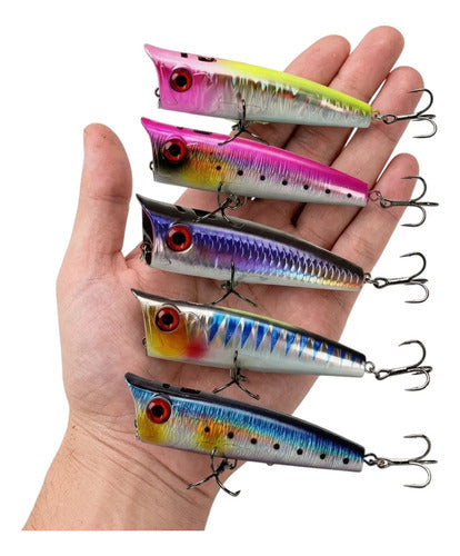 Señuelos Pack Artificiales Cebos De Pesca Variado Popper Variado