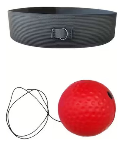 Pelota De Reflejos Con Vincha Banda Elastica Entrenar Boxeo Negro Universal