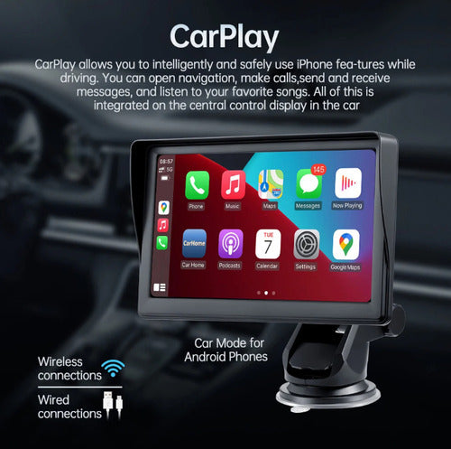 Radio Multimedia Pantalla Android Apple Carplay + Camara 7''