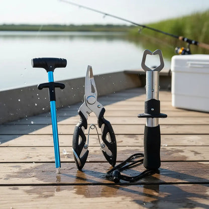 Combo De Pesca Pinza De Corte Pinza Boga Grip Y Saca Anzuelo Negro