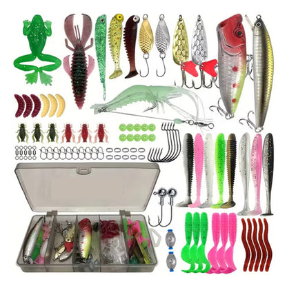 Kit Pesca Señuelos Cebos Varios Set De Agua Salda Y Dulce Varios