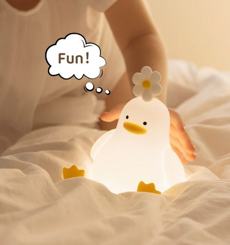 Lampara Veladora Estilo Pato De Goma Recargable Para Niños