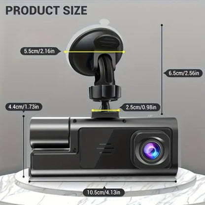 Camara Para Auto Dashcam Grabadora Frontal Y Trasera + 64 Gb