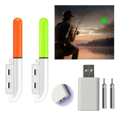 Puntero De Luz Led Para Caña Pesca Con Baterias Cargador Usb