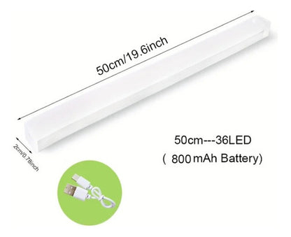 Lampara Tubo Luz Led Recargable Sensor De Movimiento 50cm