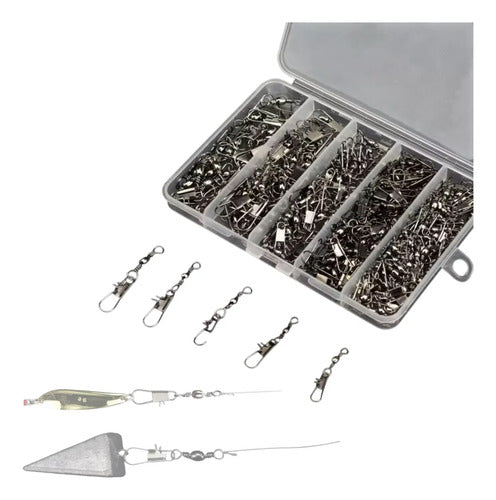 Destorcedor Mosqueton Caja Pack Pesca Rio Laguna Costa