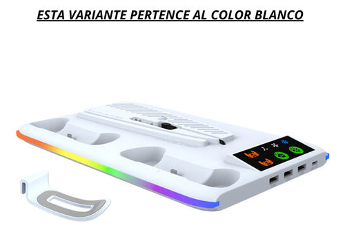 Base Soporte Vertical Para Playstation 5 Ps5 Refrigerante Blanco