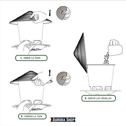 Comederos De Aves Pajaros De Jardin Alimentador O Semillero
