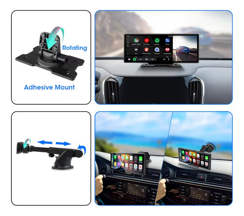 Pantalla Multimedia Carplay Universal Camara Frontal + 64 Gb