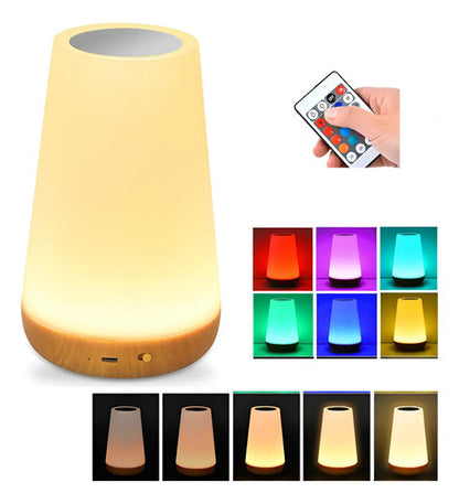 Lampara Veladora Luz Led Decorativa De Noche Recargable Rgb Marrón Claro Blanco