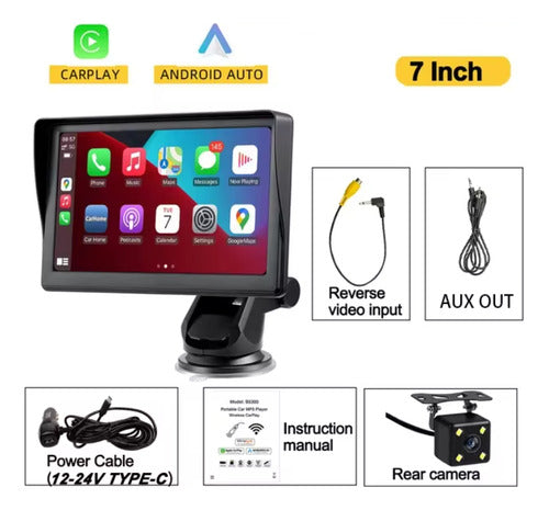 Radio Multimedia Pantalla Android Apple Carplay + Camara 7''