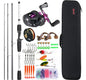 Combo Pesca Caña + Reel Rotativo + Estuche + Señuelos + Etc