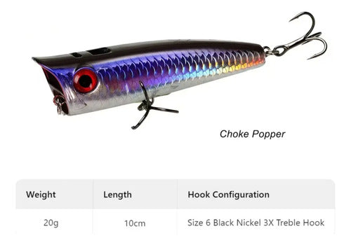 Señuelos Pack Artificiales Cebos De Pesca Variado Popper Variado